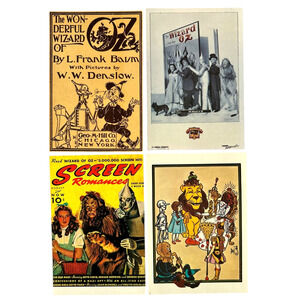 Vintage Wizard of Oz x4 Postcard Unused (6x4) Classic Movie Advertisement Photos